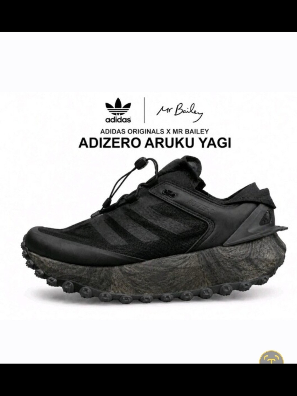 adidas Originals Adizero Aruku Yagi Black Athletic Trail Shoes